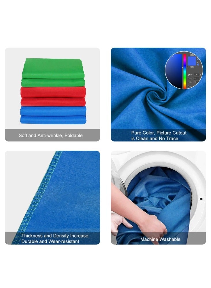 PULUZ 3M x 6M Blue Photography Backdrop – Extra-Large Thick Background Cloth for Photo Studio, Video Production, Portraits & Events – PU5206L - Image 2