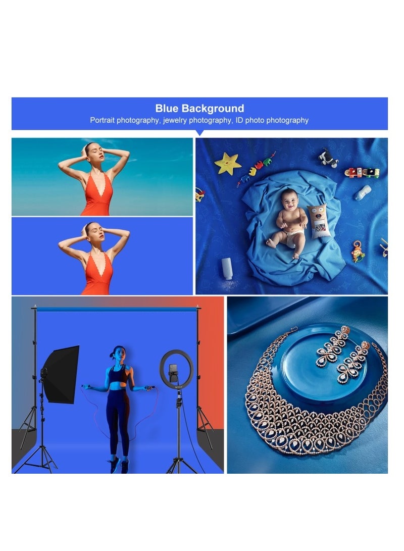 PULUZ 3M x 6M Blue Photography Backdrop – Extra-Large Thick Background Cloth for Photo Studio, Video Production, Portraits & Events – PU5206L - Image 5