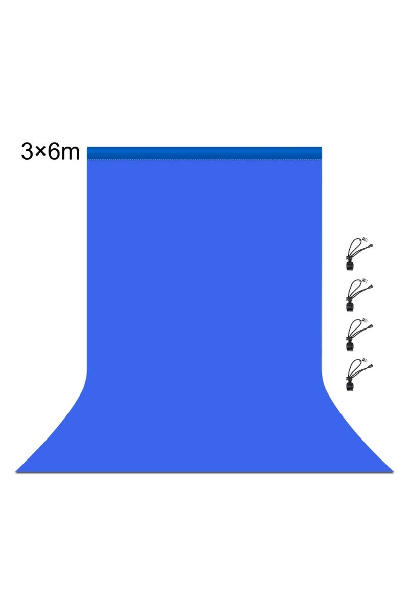 PULUZ 3M x 6M Blue Photography Backdrop – Extra-Large Thick Background Cloth for Photo Studio, Video Production, Portraits & Events – PU5206L - Image 1