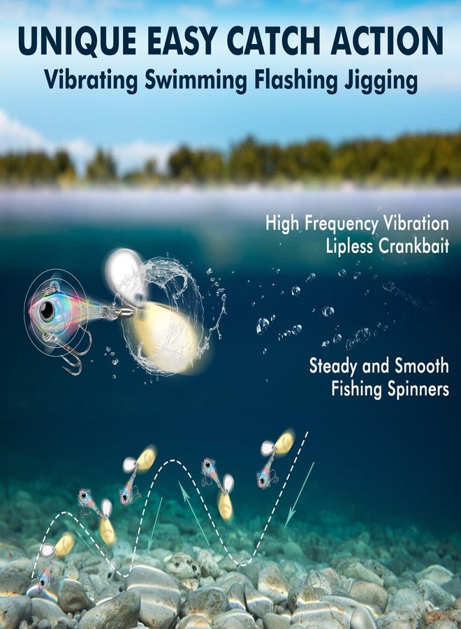 TRUSCEND طعم صيد TRUSCEND ذو غطاء البحث الواسع VIBE Tail Spinner، سهل الصيد مع اهتزاز، حركة سباحة، حركة اهتزازية، خطاف BKK فائق الانزلاق حاد، طعم صيد دقيق بعيد المدى لصيد سمك القاروص، سمك السلمون المرقط، سمك الكرابي - Image 2