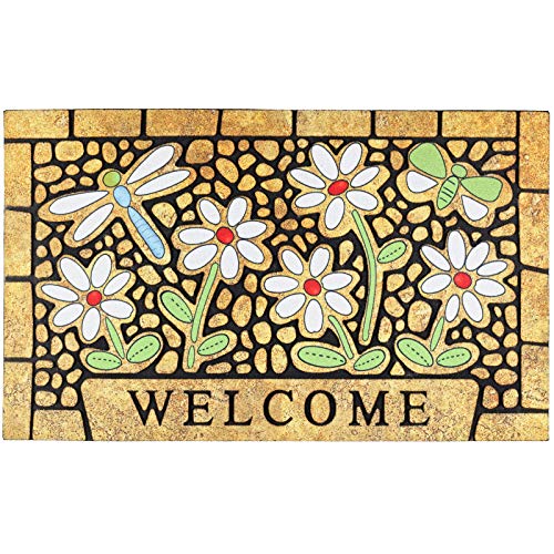 CHICHIC Welcome Door Mat 24 x 36 Inch Front Doormat Outdoors for Home Entrance Outdoors Mat for Outside Entry Way Doormat Entry Rugs Heavy Duty Non Slip Rubber Back Low Profile Dragonfly