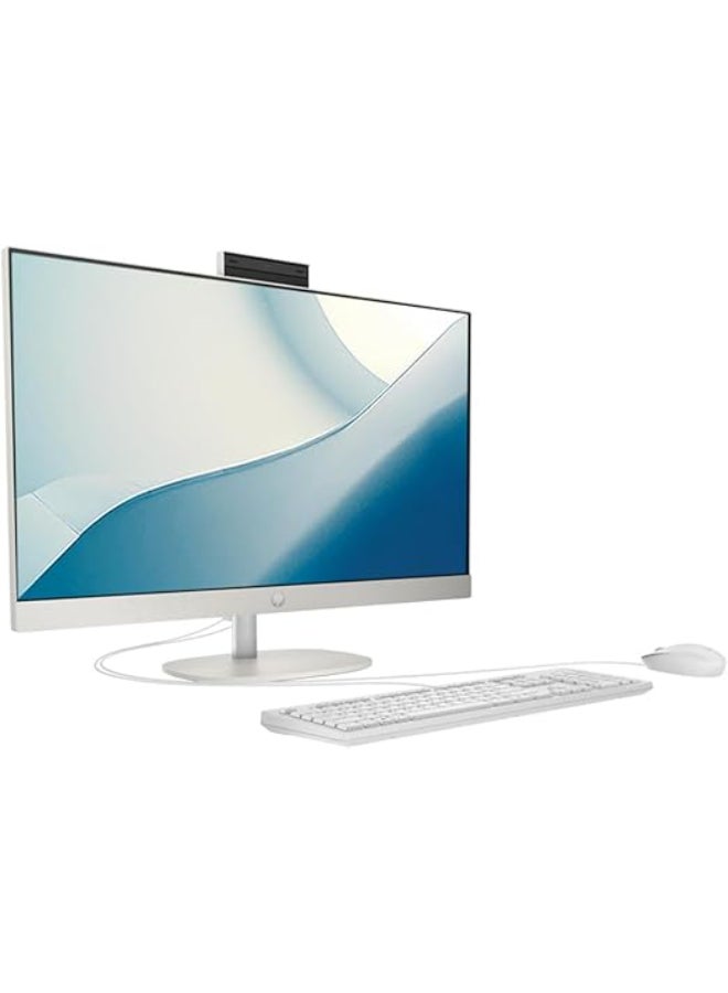HP جهاز كمبيوتر مكتبي شامل (2024) بشاشة FHD مقاس 23.8 بوصة، مع معالج Core i5-1335U/ذاكرة RAM سعة 16 جيجابايت/قرص SSD سعة 1 تيرابايت/رسومات Intel Iris Xe/نظام Windows 11 Pro - Image 3