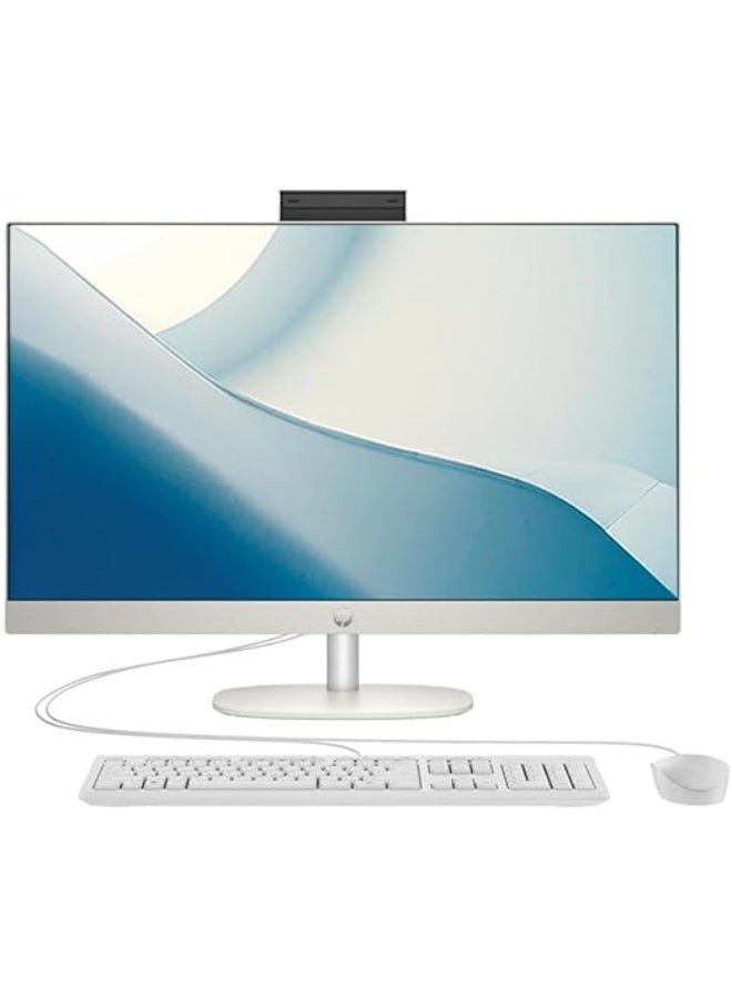 HP جهاز كمبيوتر مكتبي شامل (2024) بشاشة FHD مقاس 23.8 بوصة، مع معالج Core i5-1335U/ذاكرة RAM سعة 16 جيجابايت/قرص SSD سعة 1 تيرابايت/رسومات Intel Iris Xe/نظام Windows 11 Pro - Image 1