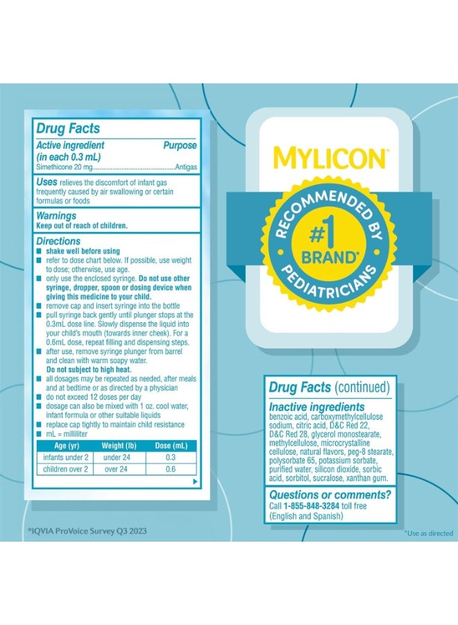 MYLICON Gas Relief Drops for Infants and Babies, Original Formula, 1 Fluid Ounce - Image 4