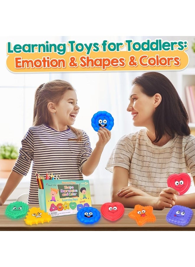 SMALL FISH - Sensory Toys for Kids Toddlers - Social Emotional Feelings Toys for Special Needs, Texture Shapes Learning Tactile Toy Preschool Classroom Must Haves, Calm Down Sensory Toys for Autistic Children - Image 1