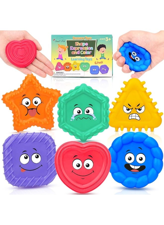 SMALL FISH - Sensory Toys for Kids Toddlers - Social Emotional Feelings Toys for Special Needs, Texture Shapes Learning Tactile Toy Preschool Classroom Must Haves, Calm Down Sensory Toys for Autistic Children - Image 1