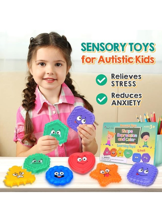 SMALL FISH - Sensory Toys for Kids Toddlers - Social Emotional Feelings Toys for Special Needs, Texture Shapes Learning Tactile Toy Preschool Classroom Must Haves, Calm Down Sensory Toys for Autistic Children - Image 1