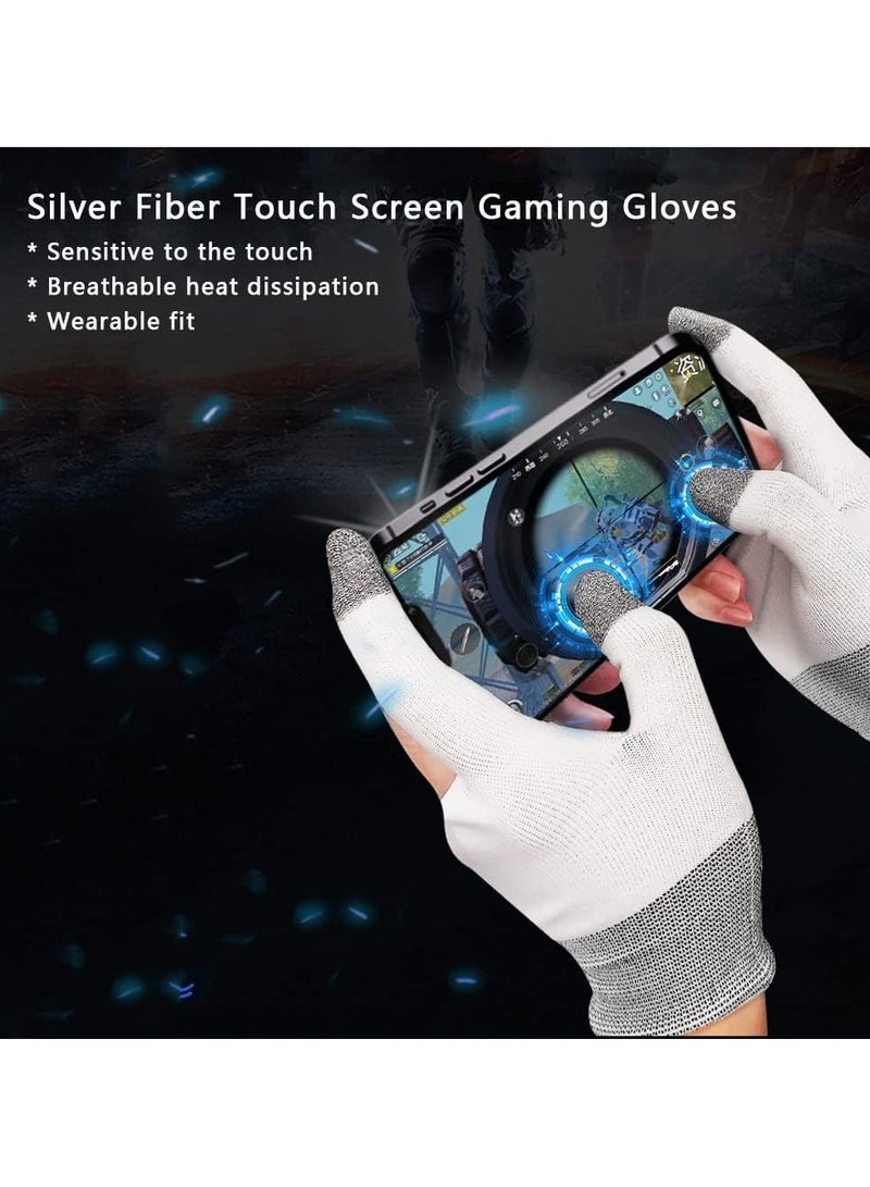 PYC E-Sports Gaming Gloves Finger Sleeves Anti-Sweat Breathable Thumb for Highly Sensitive Nano-Silver Fiber Material Nylon Touch Screen PUBG Mobile Phone Games Accessories  - Image 2