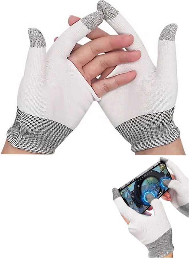 PYC E-Sports Gaming Gloves Finger Sleeves Anti-Sweat Breathable Thumb for Highly Sensitive Nano-Silver Fiber Material Nylon Touch Screen PUBG Mobile Phone Games Accessories  - Image 1