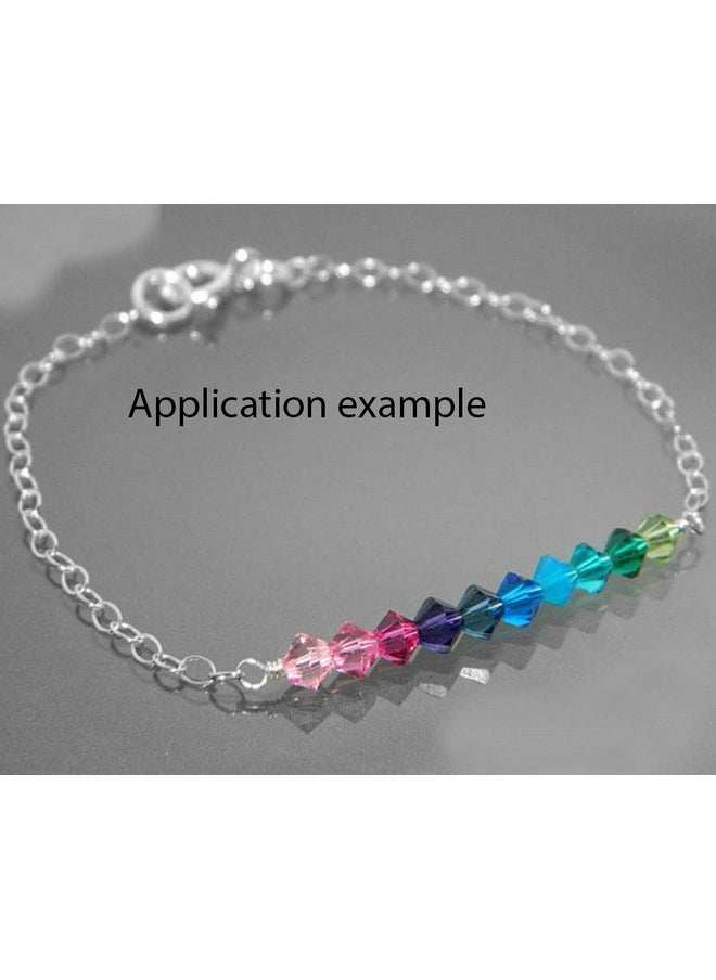 Preciosa 100Pcs Authentic Preciosa 4Mm (0.16 Inch) Small Faceted Bicone Crystal Loose Beads Capri Blue Compatible With Swarovski 5301/5328 For Diy Jewelry Making Pre B425  - Image 4