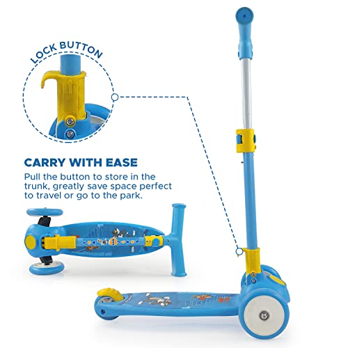 NHR Tom & Jerry Scooter for Kids, Scooter, Scooty, Kids Scooter, Scooter for Kids 3+ Years, Smart Kick Scooter with Adjustable Height N Foldable Scooter for Kids (Capacity 40Kg | Blue) - Image 3
