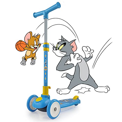 NHR Tom & Jerry Scooter for Kids, Scooter, Scooty, Kids Scooter, Scooter for Kids 3+ Years, Smart Kick Scooter with Adjustable Height N Foldable Scooter for Kids (Capacity 40Kg | Blue) - Image 2