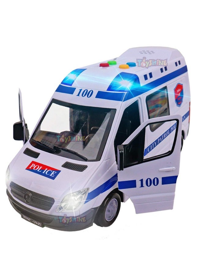 Toyshine Toyshine Musical Police Car Toy with Lights, Sounds, Opening Doors, ABS Plastic | Baby toy for 2 3 4 5 6 years old baby toy Boys Girls, White  - Image 1