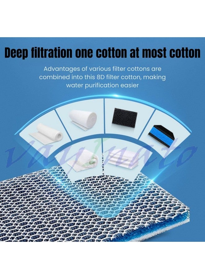 VAYINATO (Pack Of 2) 50 * 11 Cm Upgraded 8D Multi Layer Reusable Aquarium And Koi Pond Filter Media Sponge For Cyrstal Clear Water | Washable Biological Foam For Fish Tanks By Petzlifeworld - Image 2