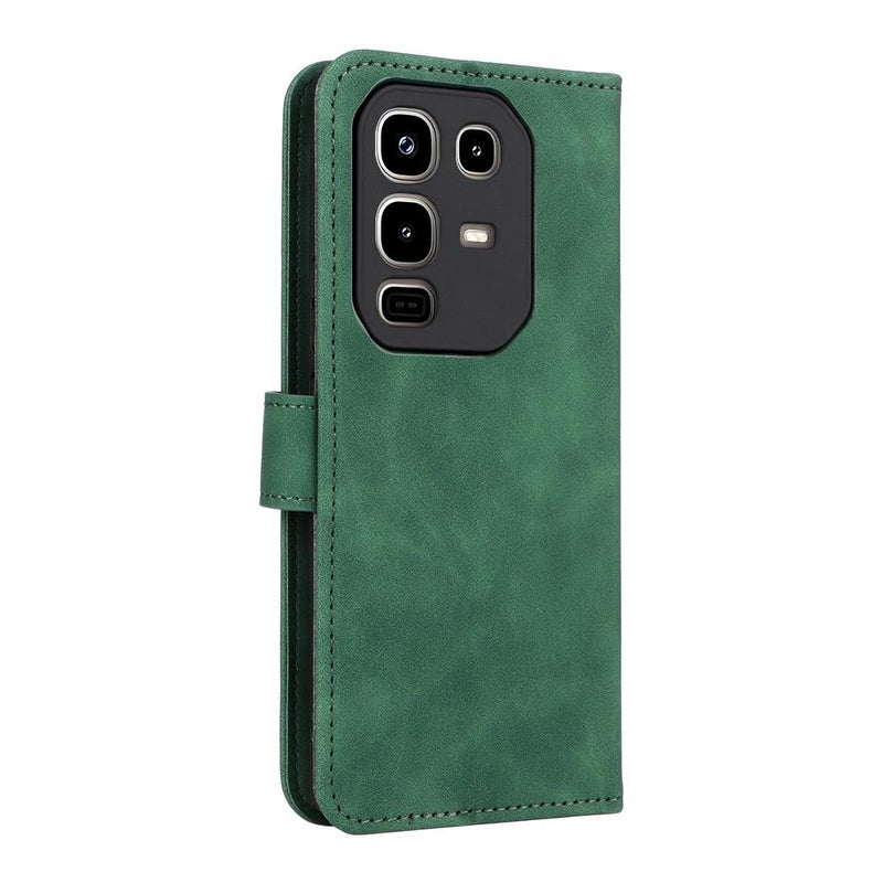 HuHa Protective Cover For Infinix Note 50 Pro 4G Skin Feel Magnetic Flip Leather Phone Case(Green) - Image 3