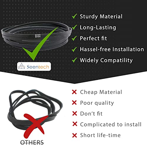 Seentech حزام أسطوانة مجفف Seentech 661570 - متوافق مع مجففات Whirlpool و Kenmore - يحل محل أرقام القطع 661570V AP5983729 3387610 3389728 3393999 339728 661570VP PS11722115 - Image 5