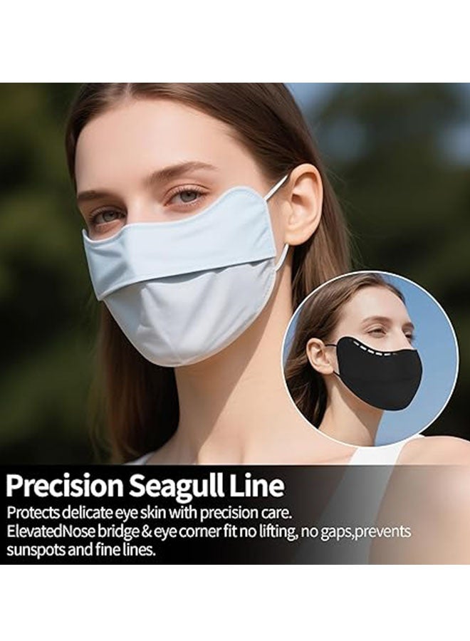 Happy D 6-pack of reusable cotton dust and sun protection masks, suitable for men and women, size M, made of cotton fabric, with a curved nose bridge design for a perfect fit. Two adjustable elastic ear straps for comfortable wear without ear pressure. Available in 3 colors, dustproof, UV protection, washable and durable, suitable for daily commuting and outdoor activities. - Image 4