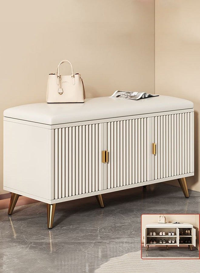 CityRiya-Long Shoe Rack Wooden Shoe Rack Organizer 4 Tier Shoe Storage Shelf Free Standing Shoe Cabinet For Closet, Entryway, Hallway, Balcony, Bedroom 90X32X50Cm - Image 5