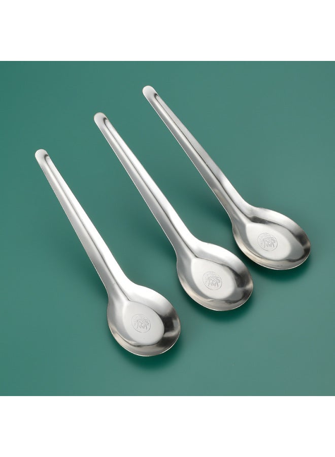 Old-fashioned Iron Spoon Stainless Steel Adult Short Handle Flat Spoon Thickened Spoon Spoon Spoon Spoon Spoon Children's Eating Spoon Household-Color:More Than 500 Pieces-Specifications:Deepening Short Handle Spoon ]  - Image 4
