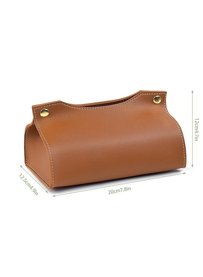 هومستر حامل علبة مناديل، منظم غطاء مناديل مستطيلة من جلد البولي يوريثان الحديث للحمام وغرفة المعيشة النوم والمطبخ ومنضدة الزينة وغطاء صندوق المكتب للسيارة - Image 2