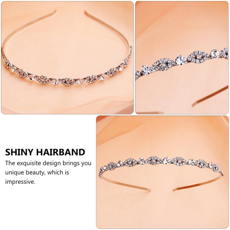 Silver Rhinestone Wave Hairband Elegant Hair Accessory For Women Brides Party Wedding - Image 4
