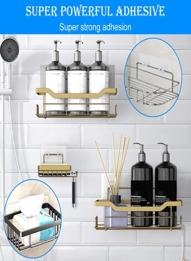 TARANEM 3PCS Shower Shelves Adhesive Replacement,Strong Adhesive Duty Waterproof Transparent PC Material, No Drill Needed Holds 45 lbs for Shower Shelves Bathroom Organizers Kitchen Racks - Image 4