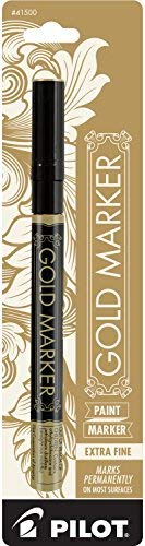 Pilot Gold Metallic Permanent Paint Marker, Extra Fine Point, 3-PACK(41701) - Image 2