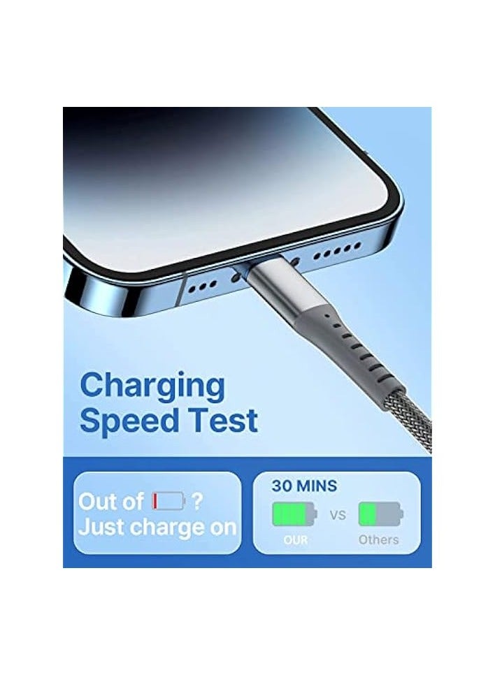 erorex Phone Charger Cable 3M Fast Charger Lightning Cable MFi Certified Phone Charging Cable Long Phone Cable for iPhone 14 13 12 11 Pro Max XR XS X 8 7 Plus 6s 6 SE - Image 3