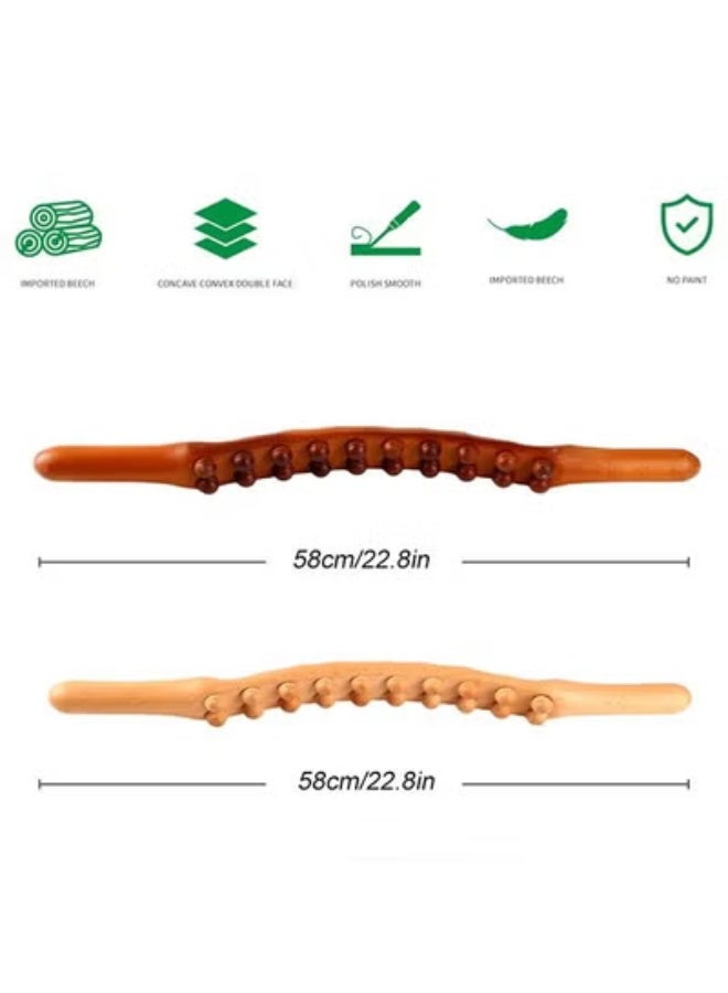 ارواق أدوات تدليك التصريف اللمفاوي بالخشب، جهاز تدليك المعدة والسيلوليت من فاشيا بلاستر للرقبة والظهر والخصر والساق - Image 2