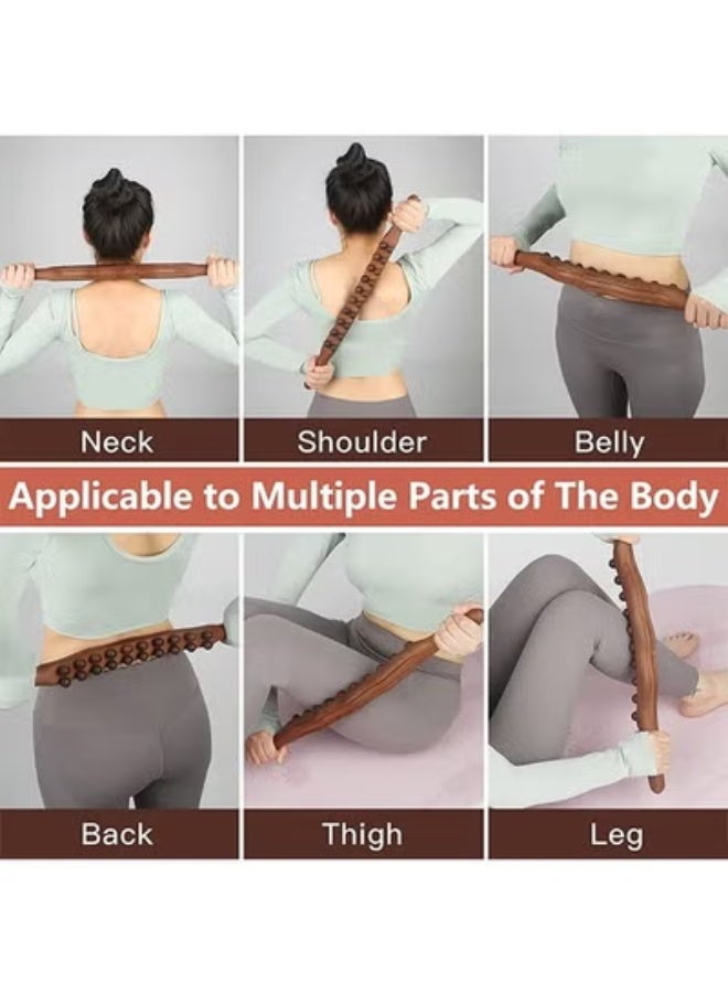 ارواق أدوات تدليك التصريف اللمفاوي بالخشب، جهاز تدليك المعدة والسيلوليت من فاشيا بلاستر للرقبة والظهر والخصر والساق - Image 3