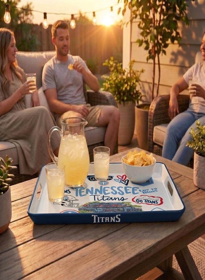 Proformance Home NFL Tennessee Titans Loco Fan Large Serving Tray w/Handles - Image 5