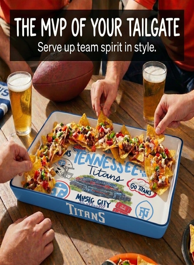 Proformance Home NFL Tennessee Titans Loco Fan Large Serving Tray w/Handles - Image 4