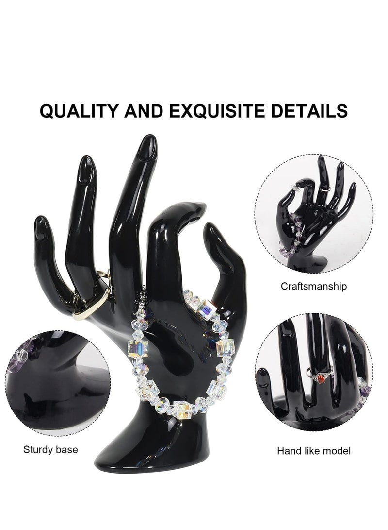 SYOSI Hand Form Jewelry Display Holder OK Shape Hand Jewelry Stand Support Holder for Bracelet Ring Watch Key Home OrganizationBlack - Image 2