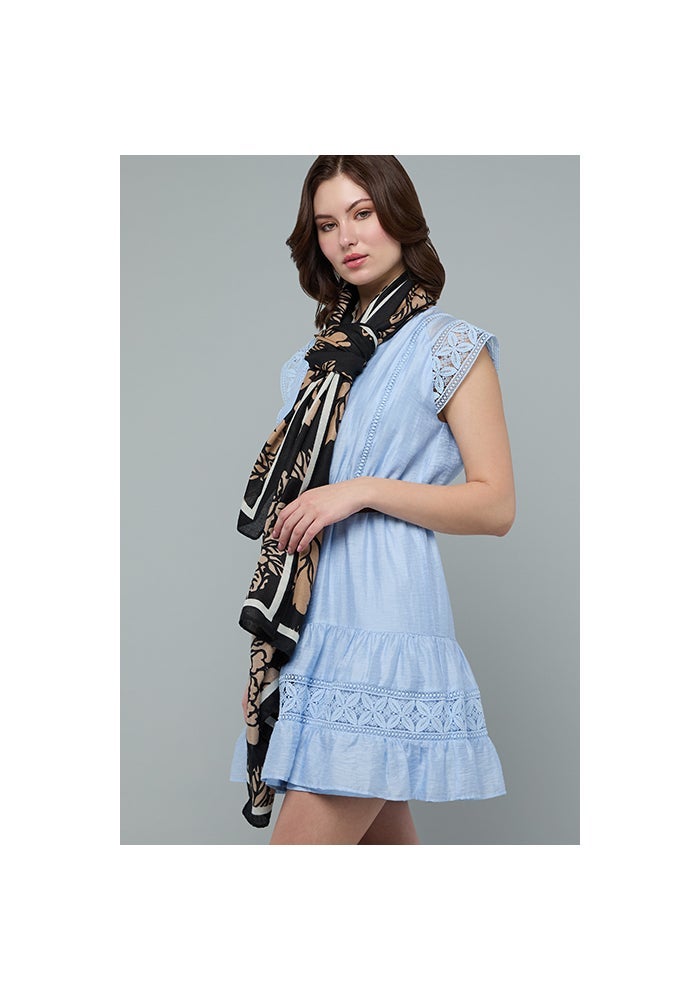 R&B Floral Print Scarf - Image 4