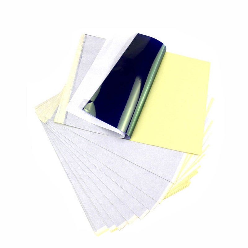 Tattoo Transfer Paper - 25 Sheets A4 4-Ply High Quality Dye Material, Easy To Use Thermal Copier Compatible Tattoo Stencil Paper for Tattoo Artists, Apprentices - Image 1