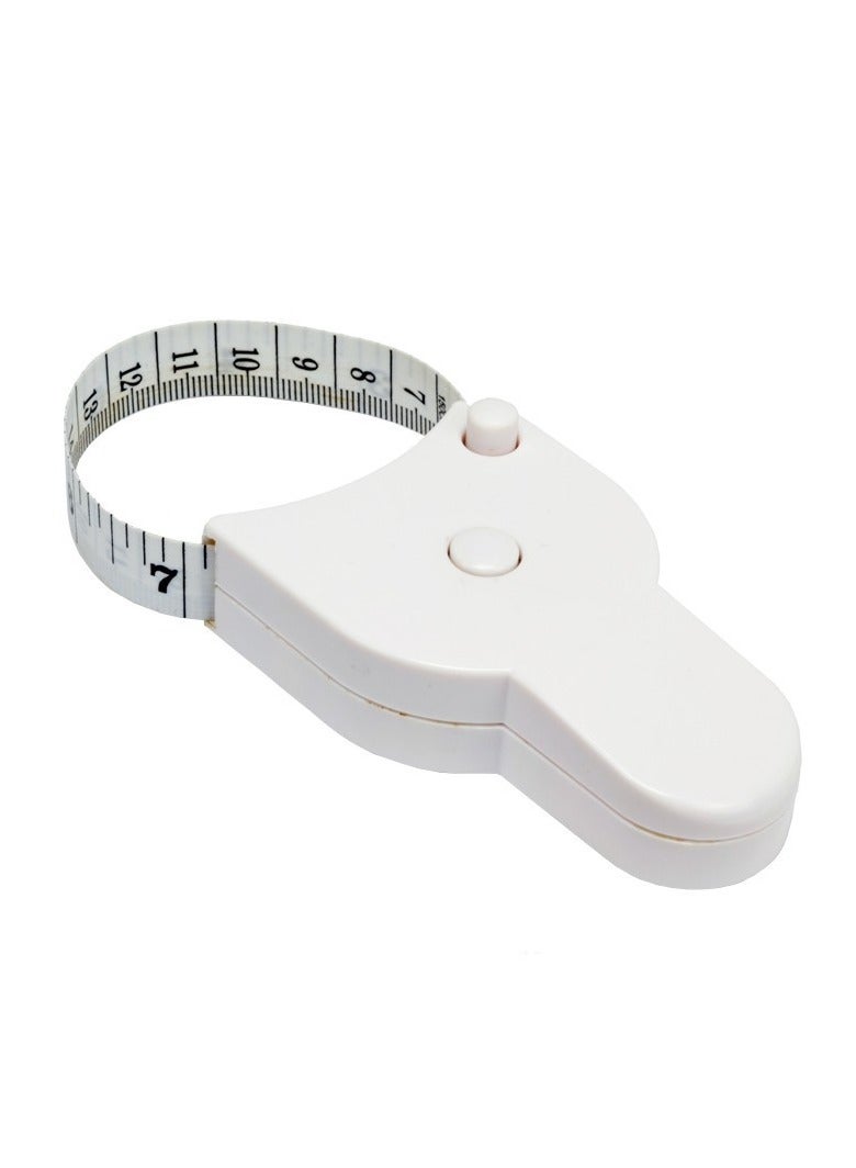Generic 1pc Portable Fitness Telescopic Health Tape Measure With Handle Torch Y-shaped PU Leather Ruler Measuring Waist Tape Measure  - Image 1