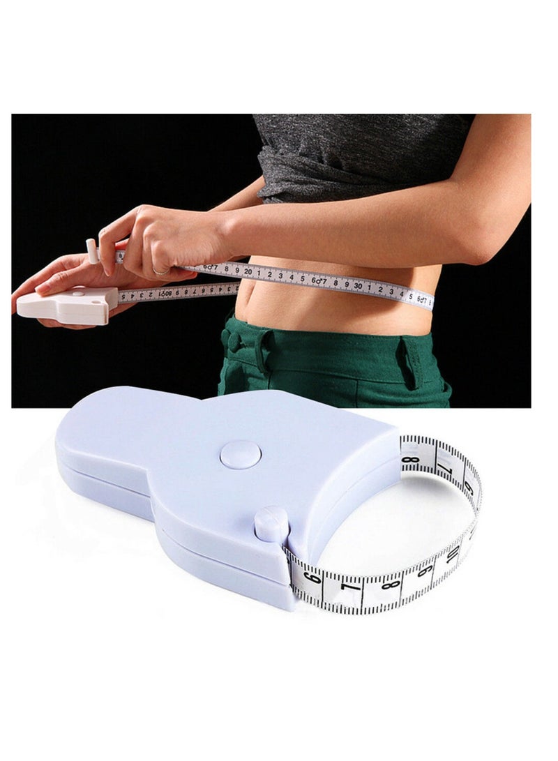 Generic 1pc Portable Fitness Telescopic Health Tape Measure With Handle Torch Y-shaped PU Leather Ruler Measuring Waist Tape Measure  - Image 2