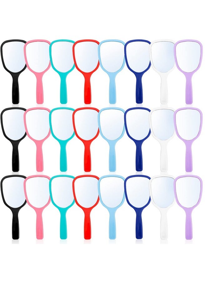 ZOOFOX 24 Pieces Hand Mirror Small Handheld Mirror With Handle Compact Makeup Mirror For Travel Camping Daily Use  - Image 1