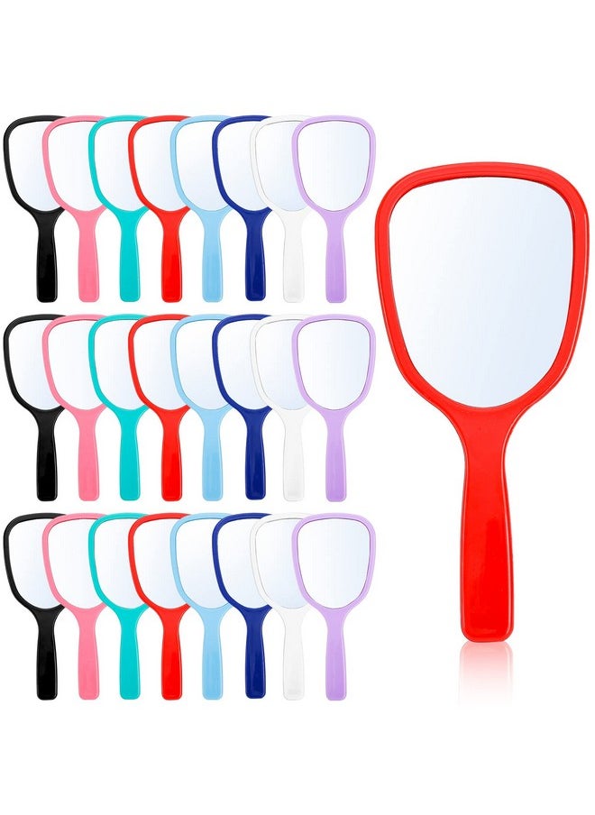 ZOOFOX 24 Pieces Hand Mirror Small Handheld Mirror With Handle Compact Makeup Mirror For Travel Camping Daily Use  - Image 3