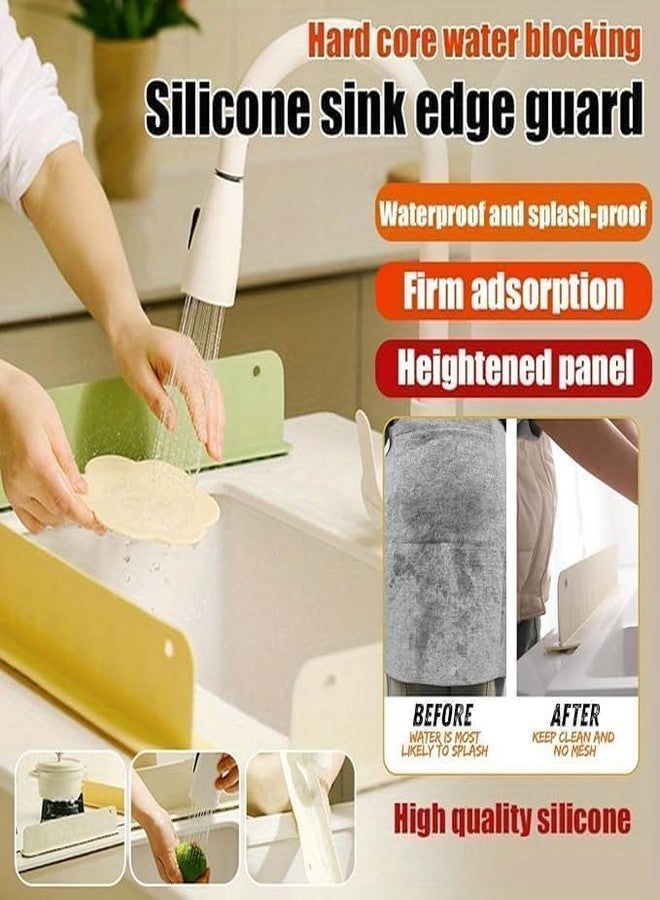 Dangfly Waterproof Silicone Kitchen Sink Splash Pad | Countertop Protection Mat | Rectangular Faucet Guard (Multicolor) - Image 2