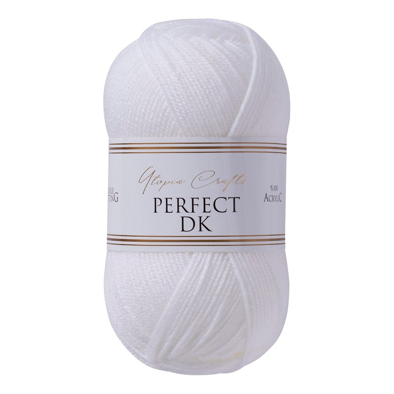 Utopia Crafts DK Double Knitting Yarn 100g White