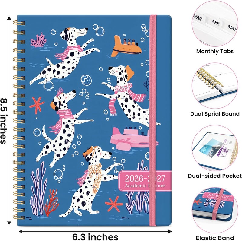 ZOTIA Planner 2026-2027, Monthly and Weekly Calendar Academic Planner July 2026 - June 2027, Hardcover Student Teacher Planning Agenda Book with Tabs, Perfect for Office School Supplies, A5 (6.3" x 8.5 - Image 4
