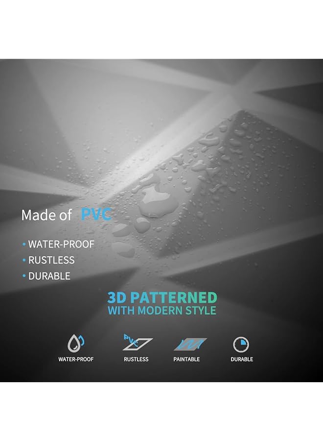 SAGREENY 10 Pack 3D Decorative 3D Wall Panels In Diamond Design 12 Inch X12 Inch Matt White Suitable For Living Room Bedroom Kitchen Room Tv Backdrop Sofa Background Basement Walls Feature Walls Etc - Image 5