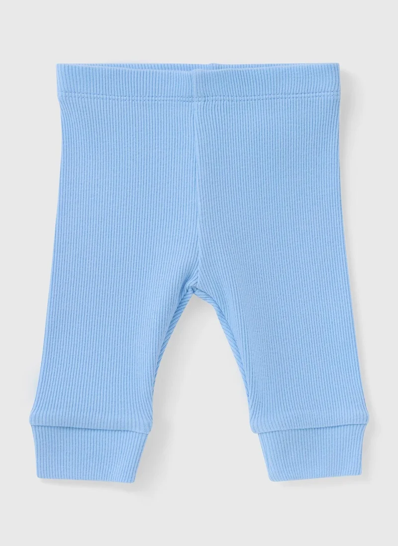 Matalan Baby Light Blue Ribbed Leggings