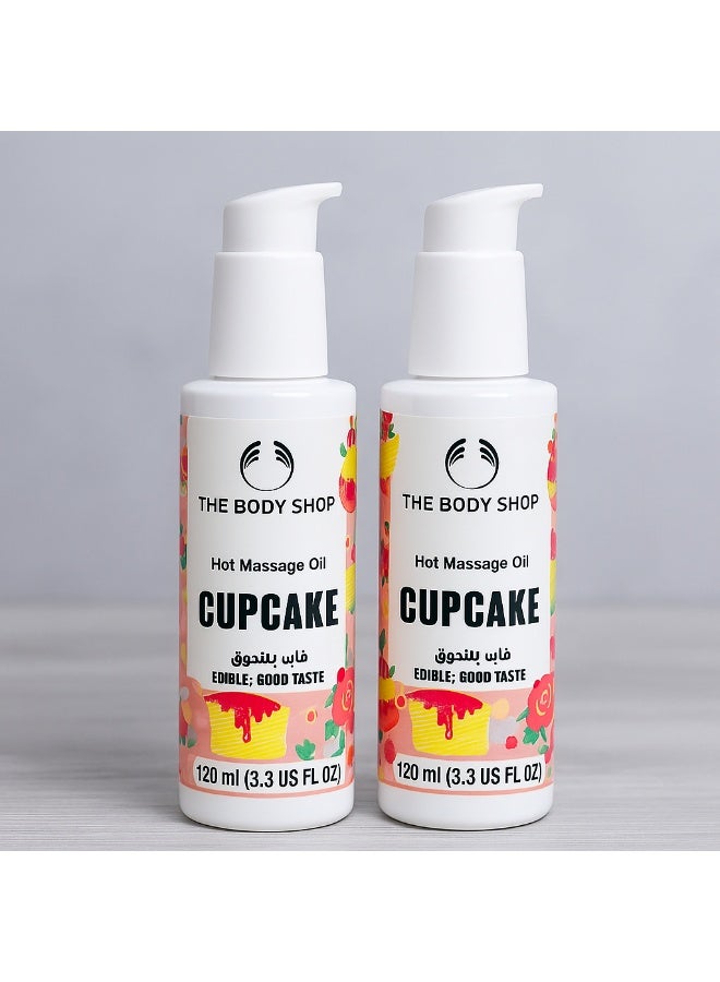 ذا بودي شوب زيت مساج كوب كيك قابل للأكل من ذا بودي شوب – 120 مل | زيت تدليك ساخن بنكهة الحلوى الفاخرة – ترطيب ولمسة ناعمة للجسم - Image 3