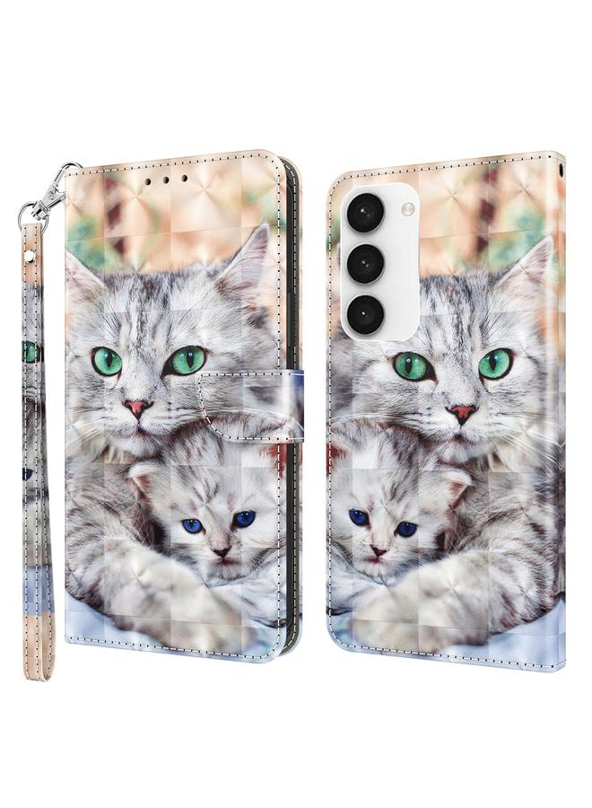 S-TOP Case For Samsung Galaxy S23 5G 3D Painted Leather Phone Case - Image 1