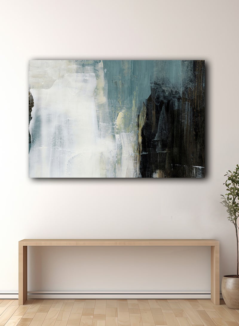 LOWHA Canvas Wall Art Stretched Over Wooden Frame with Astract Hand Painting - Image 3