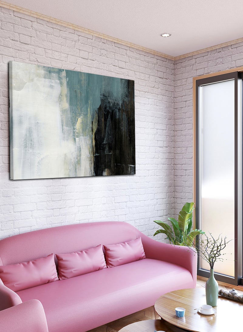 LOWHA Canvas Wall Art Stretched Over Wooden Frame with Astract Hand Painting - Image 1