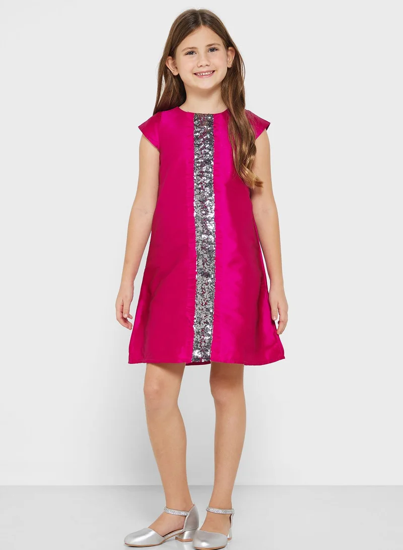 Pinata Party Wear Dress With Front Sequin Detailing