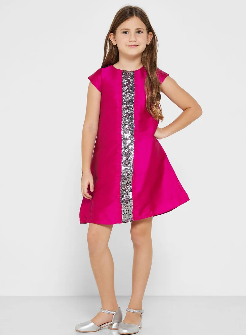 Pinata Party Wear Dress With Front Sequin Detailing